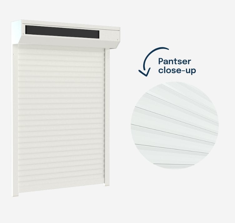 Nog nieuw in de doos: Solar Rolluik met Degalux solar motor, Doe-het-zelf en Verbouw, Rolluiken, 100 tot 150 cm, Wit, Nieuw, Ophalen of Verzenden