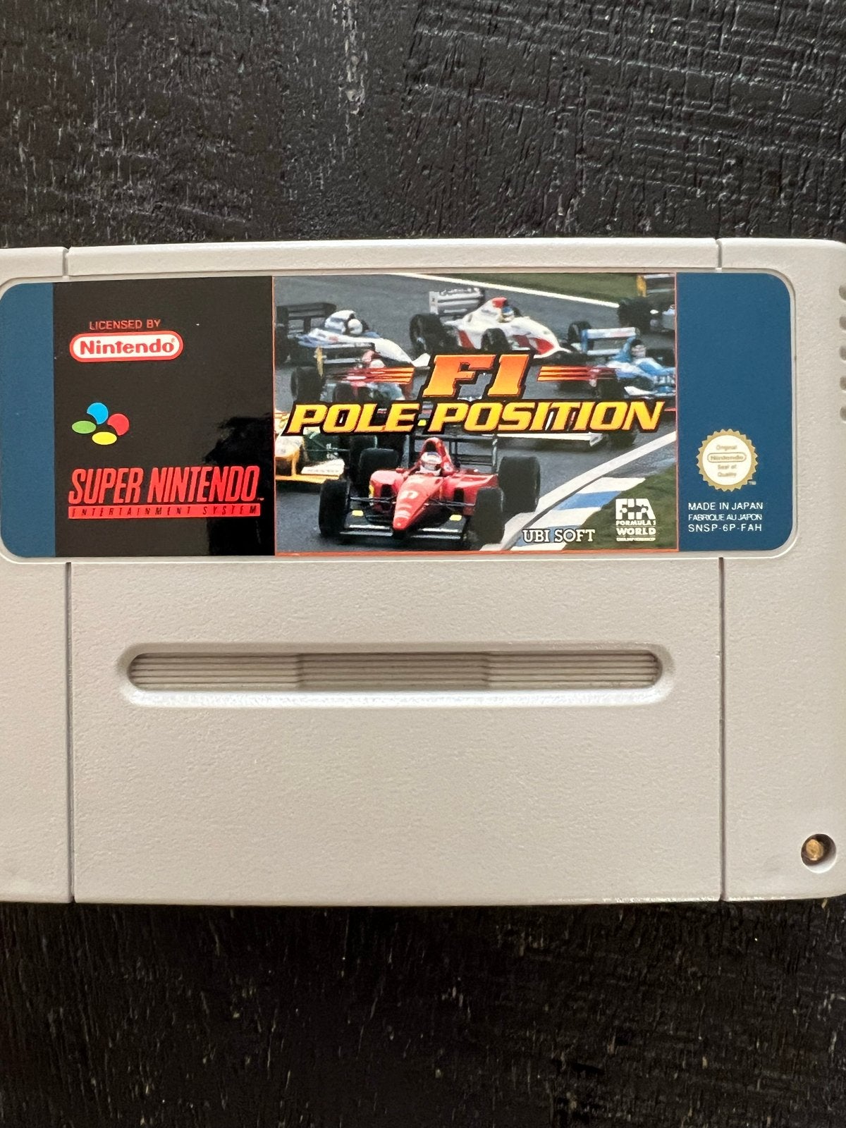F1 Pole Position SNES Game Cartridge, Gebruikt, 1 speler, Racen en Vliegen, Ophalen of Verzenden