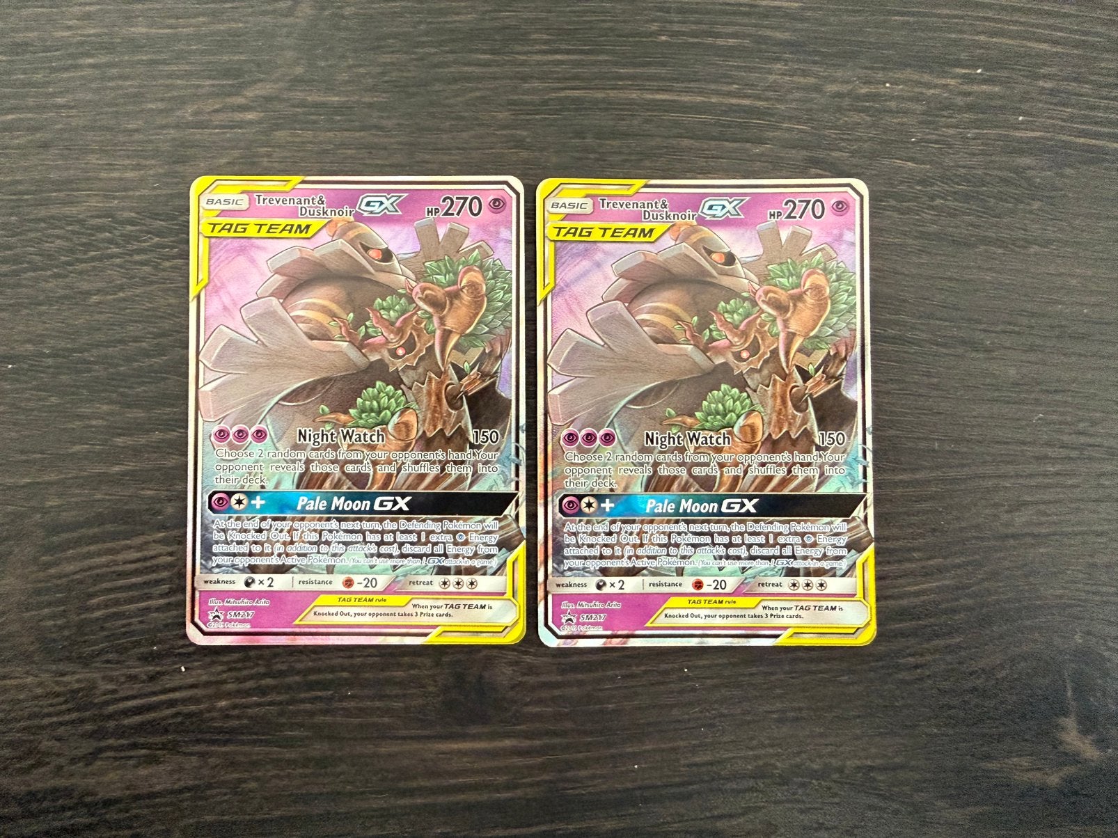 Pokémon Trevenant & Dusknoir SM217 Promo Card Sun & Moon, Ophalen of Verzenden, Nieuw, Meerdere kaarten