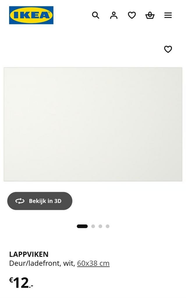 5 x Ikea lappviken deur wit, Nieuw, Minder dan 100 cm, 25 tot 50 cm, 50 tot 100 cm