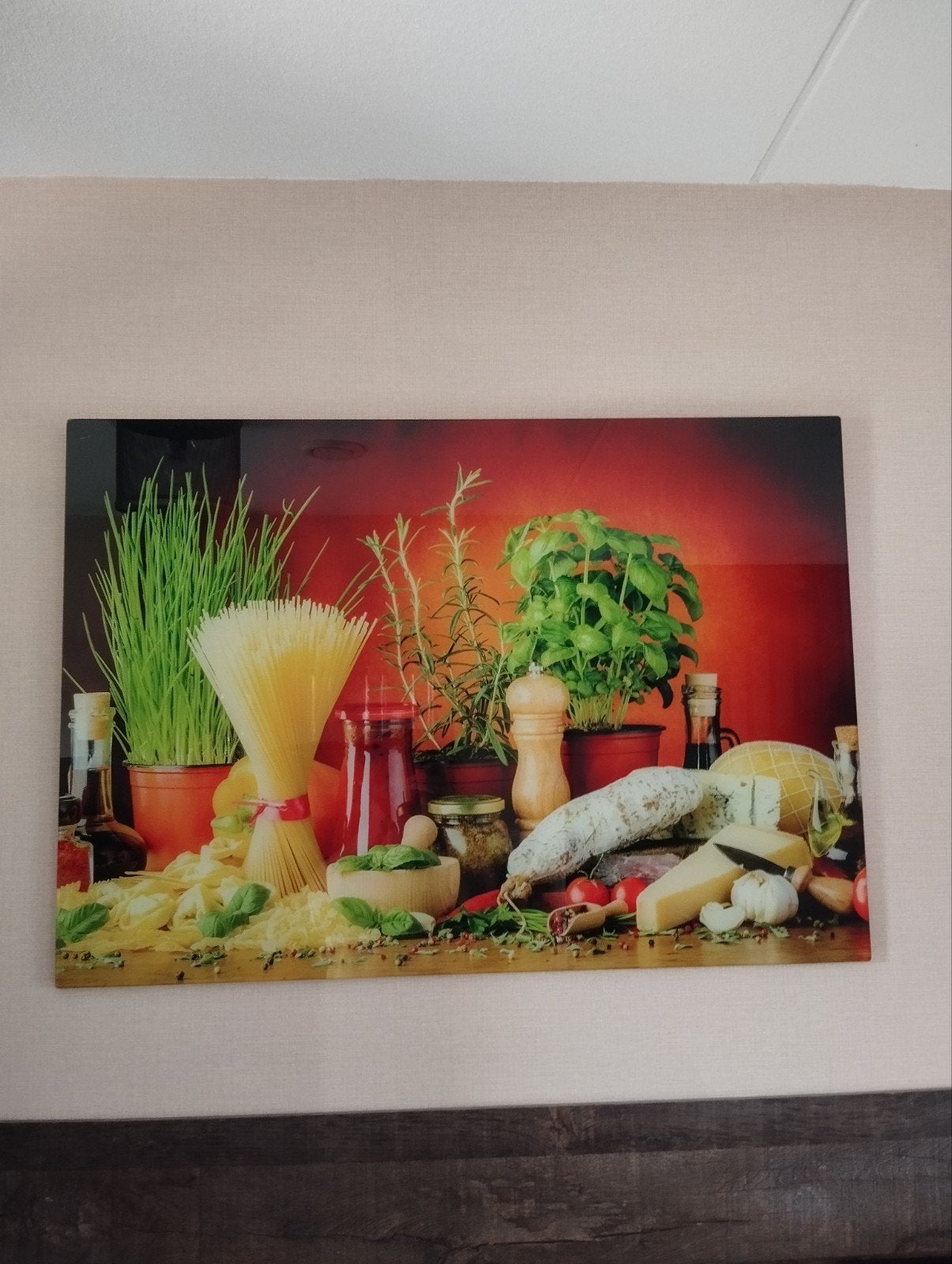 Glas schilderij, Ophalen