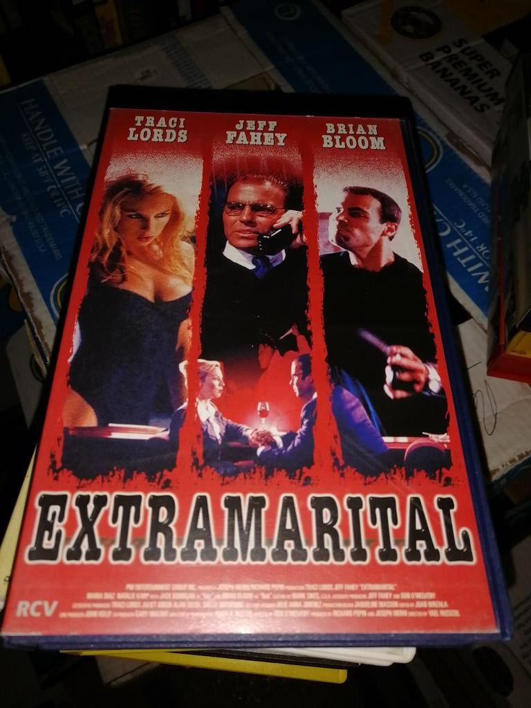 VHS ex-rental - Extramarital, Cd's en Dvd's, Vanaf 16 jaar, Ophalen of Verzenden, Gebruikt, Horror