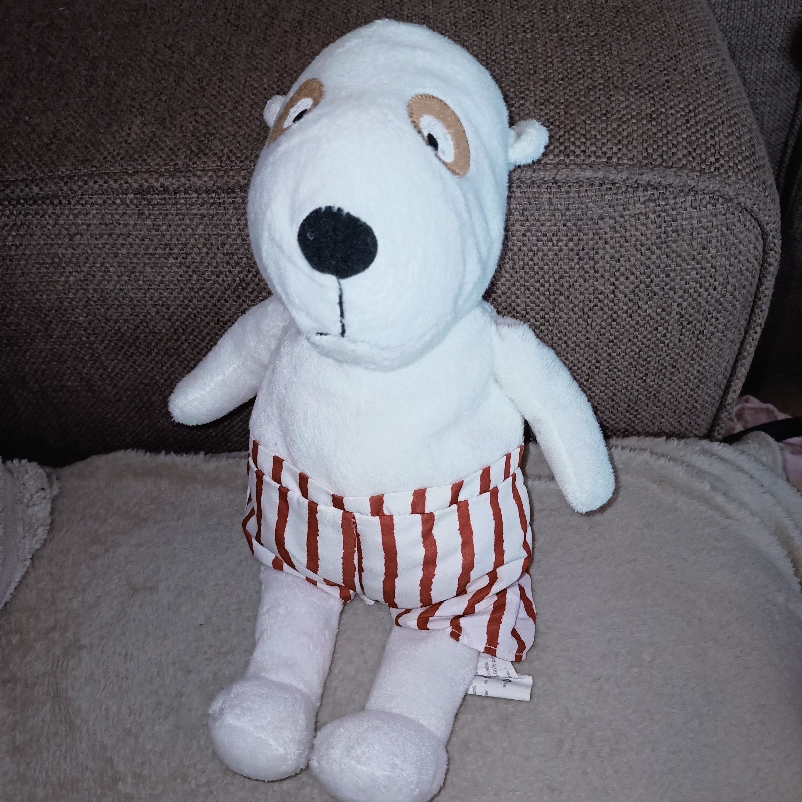 Ikea vänlighet hond in rood wit gestreepte broek., IKEA, Zo goed als nieuw, Wasbaar, Middelgroot (20 tot 80 cm)
