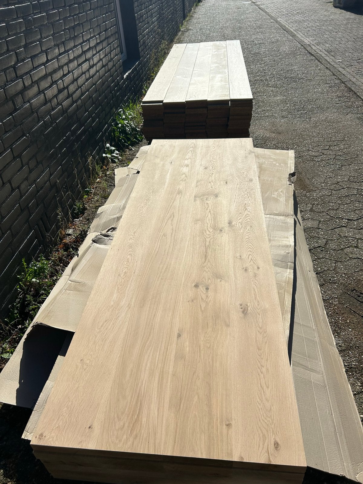 Rustiek Eiken Bladen - 250x100x4 cm - Scherpe Prijs!, 25 tot 50 mm, Eiken, Nieuw, Ophalen of Verzenden