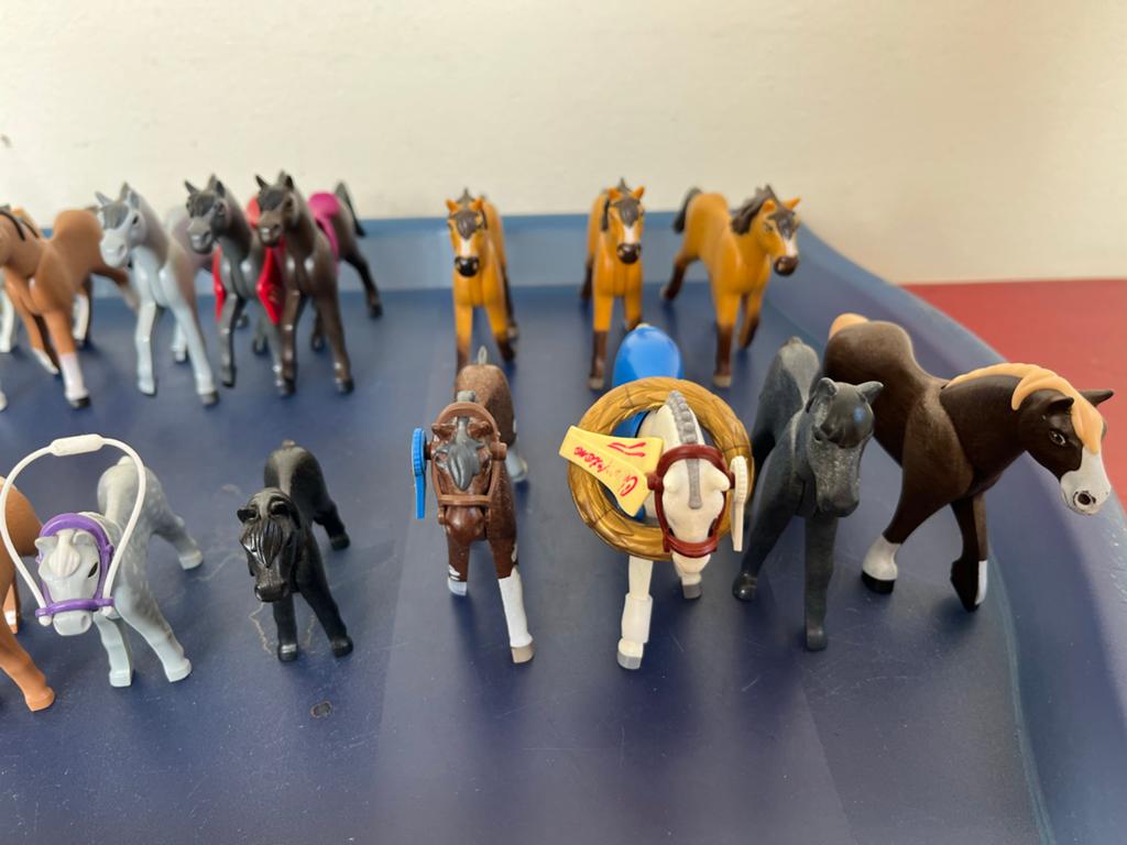 Grote collectie Playmobil paarden en pony's, Ophalen of Verzenden, Gebruikt, Los playmobil