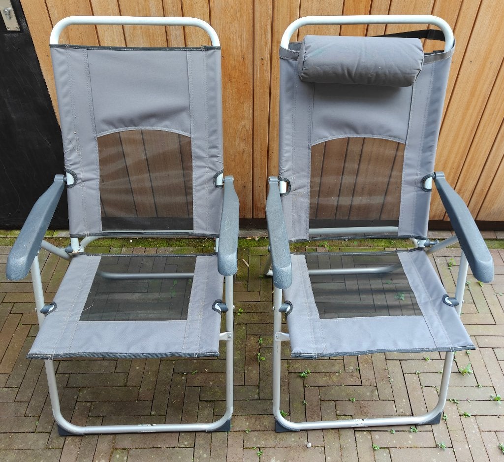 Set van 2 campingstoelen. Inklapbaar, lichtgewicht., Ophalen, Gebruikt, Campingstoel