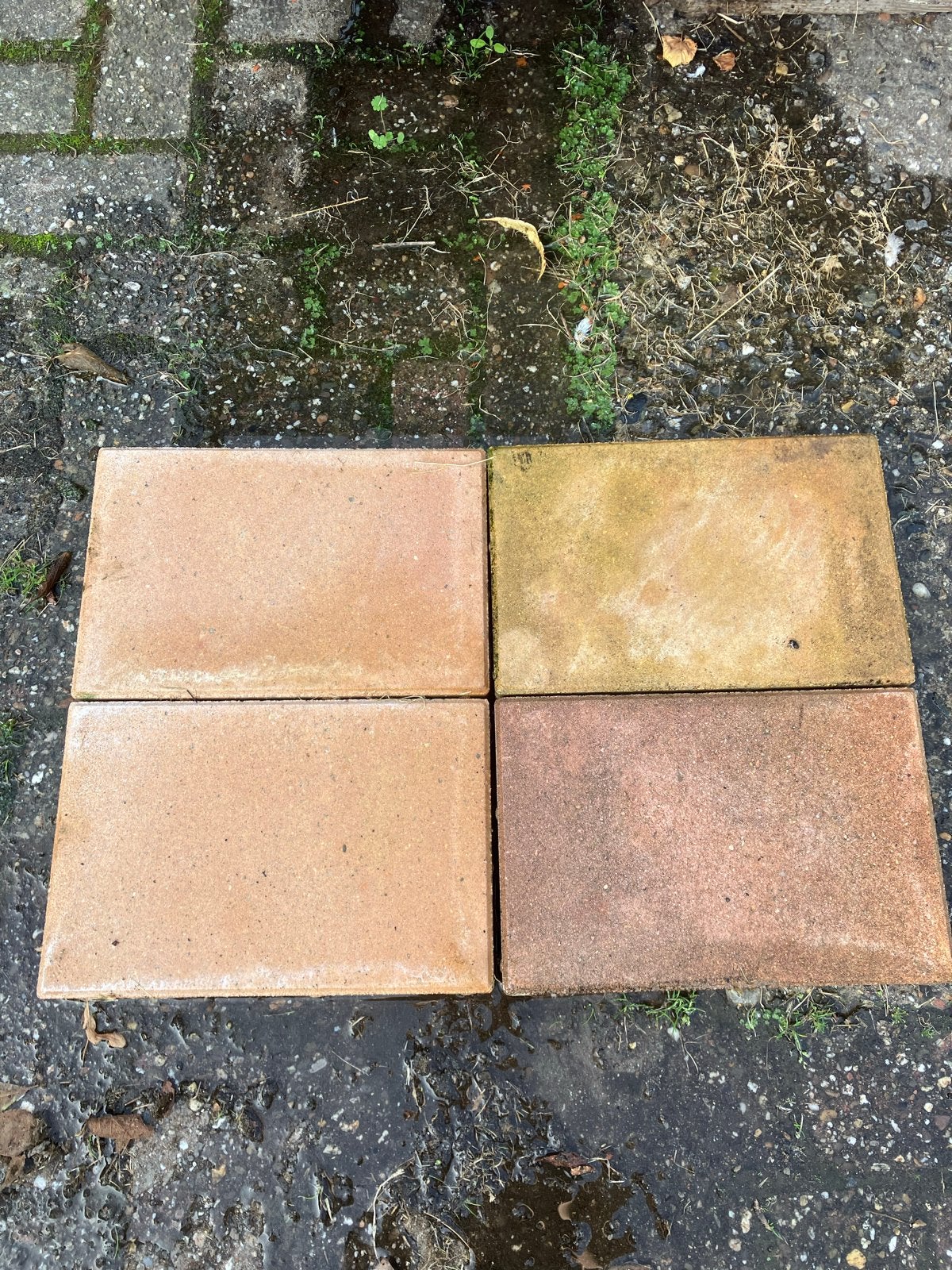 Pak Betonstenen 20/30 x6 cm geel/terra 11m2, Doe-het-zelf en Verbouw, Overige materialen, Gebruikt, 20 tot 40 cm, 10 m² of meer