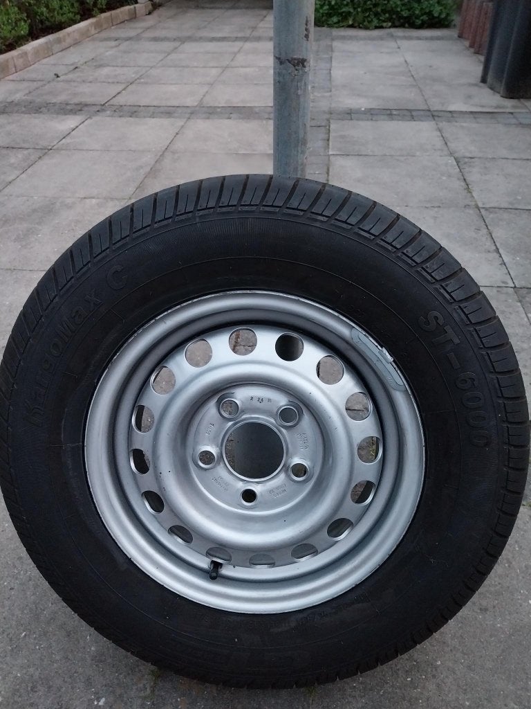 nette reservewiel 165-80-r13 op stalen velg, Ophalen, Gebruikt
