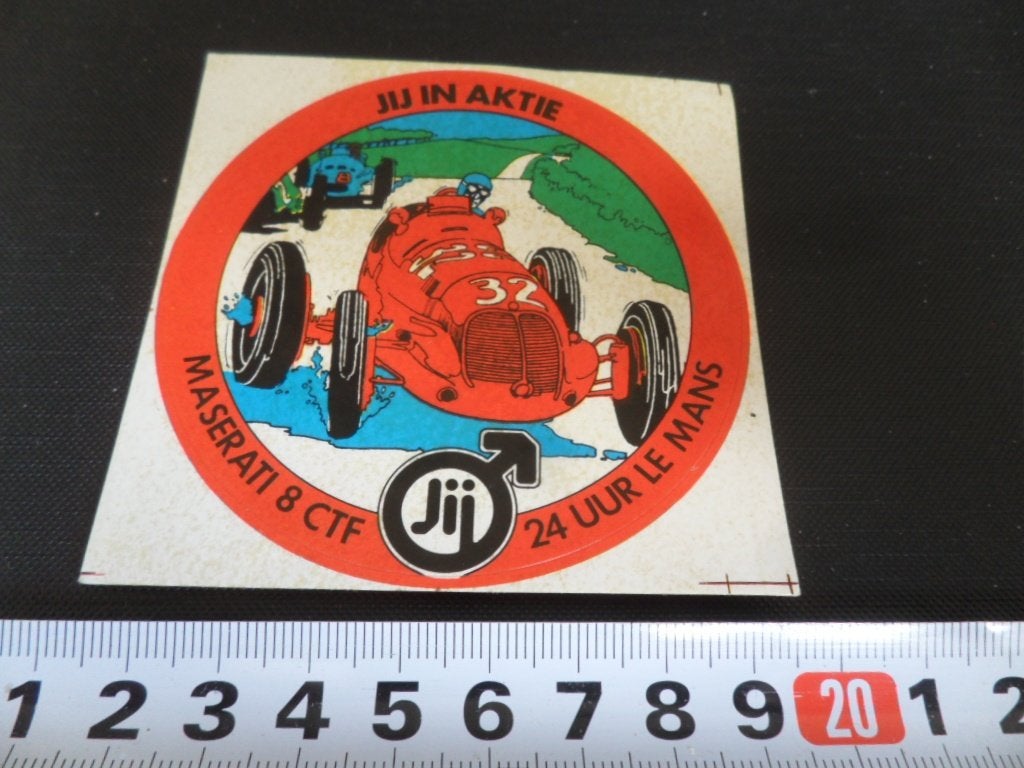 sticker kleding mode JIJ in aktie maserati 8 CTF 24u le mans, Ophalen of Verzenden, Zo goed als nieuw