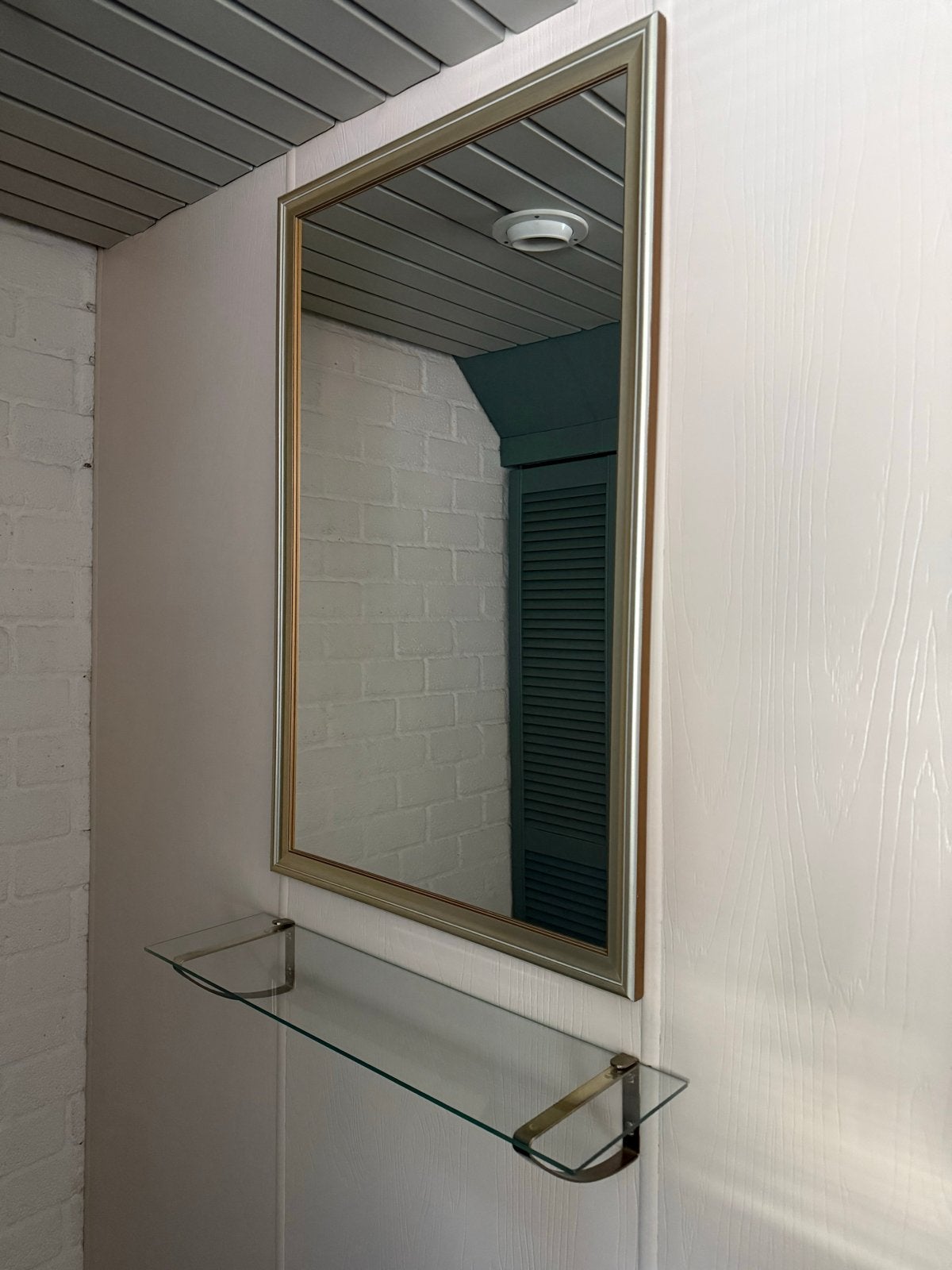 Spiegel met glazen plankje, Ophalen, Minder dan 50 cm, Gebruikt, 100 tot 150 cm