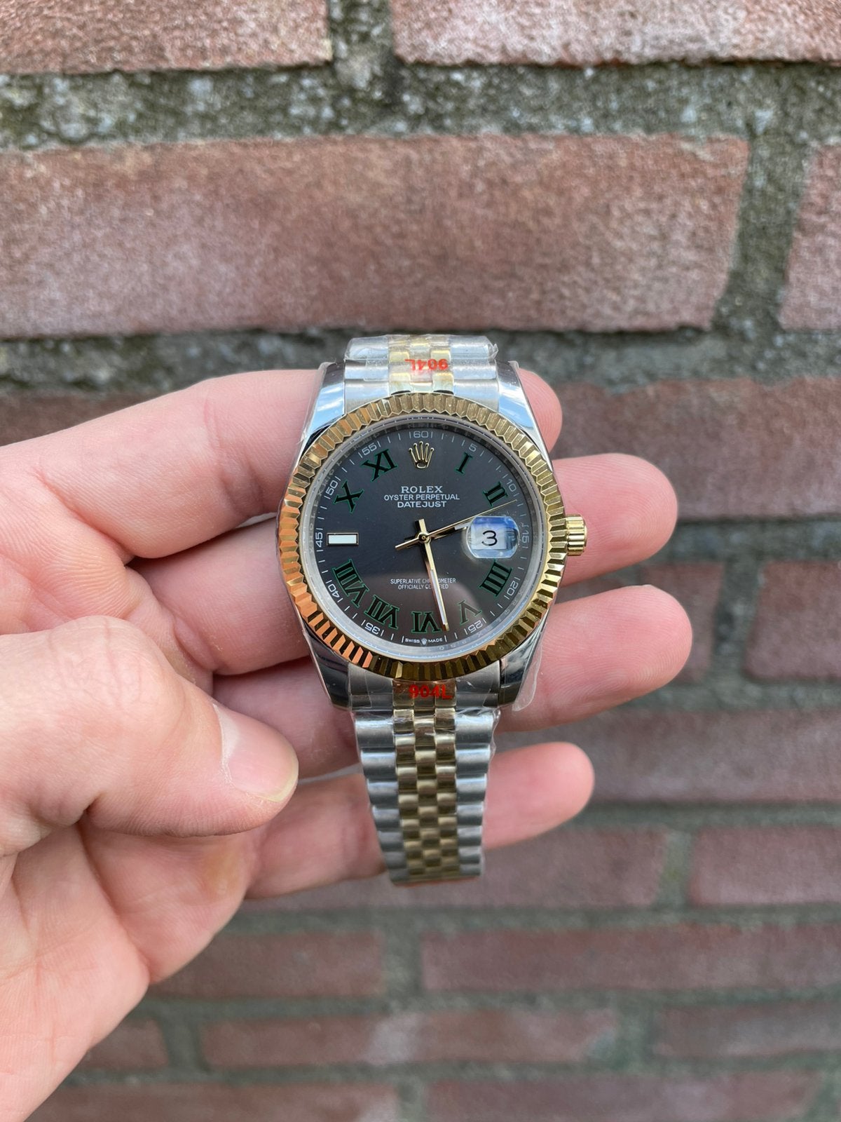 Rolex Datejust wimbledon 41mm, Ophalen of Verzenden