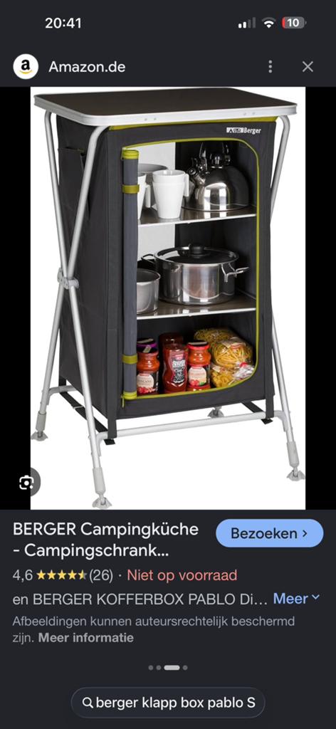 Berger campingkastje., Ophalen, Gebruikt, Campingkast