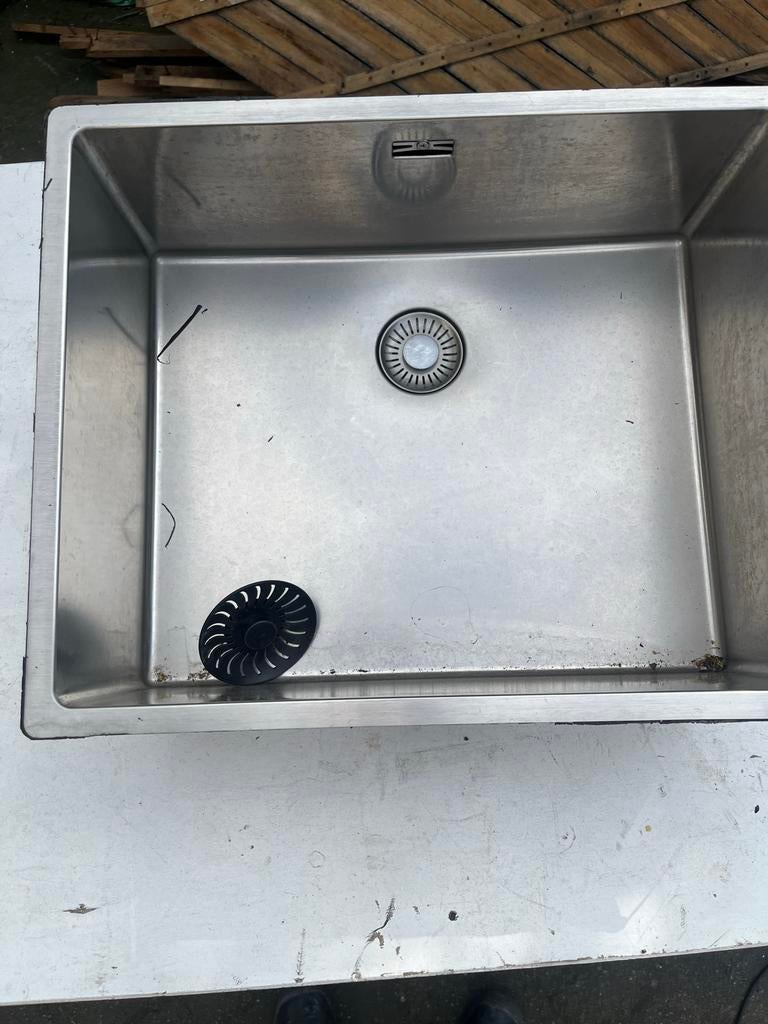 Strakke RVS Spoelbak voor Keuken, Camper of Chalet, Zilver, Ophalen of Verzenden, Metaal, Overige typen