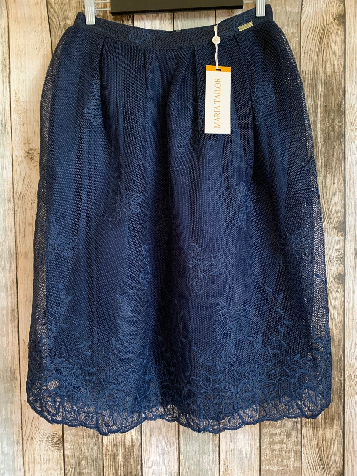 Nieuwe gave bewerkte rok van Maria Tailor (Maat 40), Maat 38/40 (M), Knielengte, Verzenden, Blauw