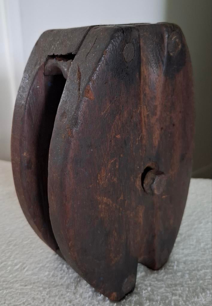 Houten katrol, Ophalen of Verzenden