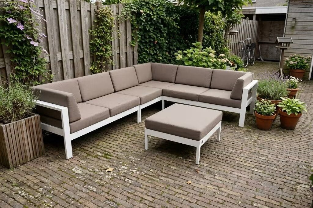 4Seasons Outdoor Cosmo loungeset hoekbank + hocker SALE, Tuin en Terras, Tuinsets en Loungesets, Ophalen, 4 zitplaatsen, Bank