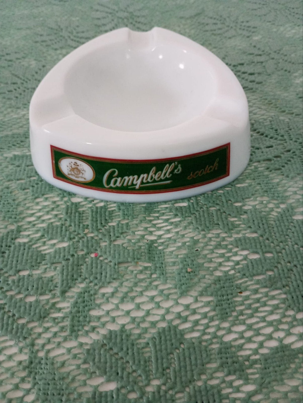 Vintage Campbell's Scotch Asbak - Wit Keramiek, Verzamelen, Ophalen of Verzenden, Gebruikt, Asbak