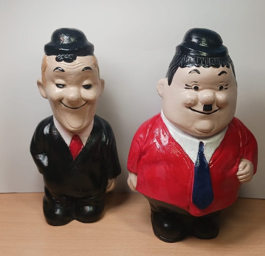Laurel en Hardy beelden, Ophalen of Verzenden, Gebruikt, Mens
