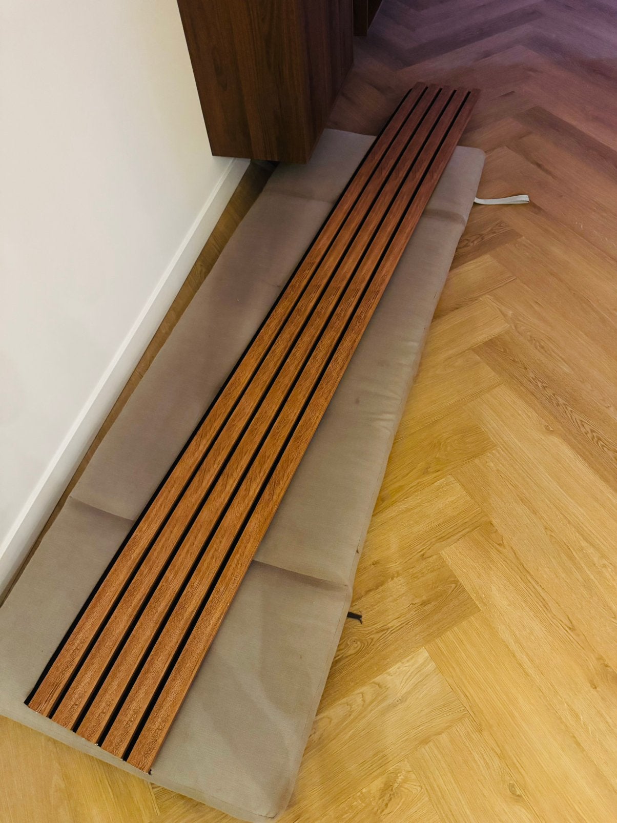 1 paneel Lattenwand Decowall Acoustic Advanced brons, Ophalen, Minder dan 25 mm, Nieuw, 250 tot 300 cm