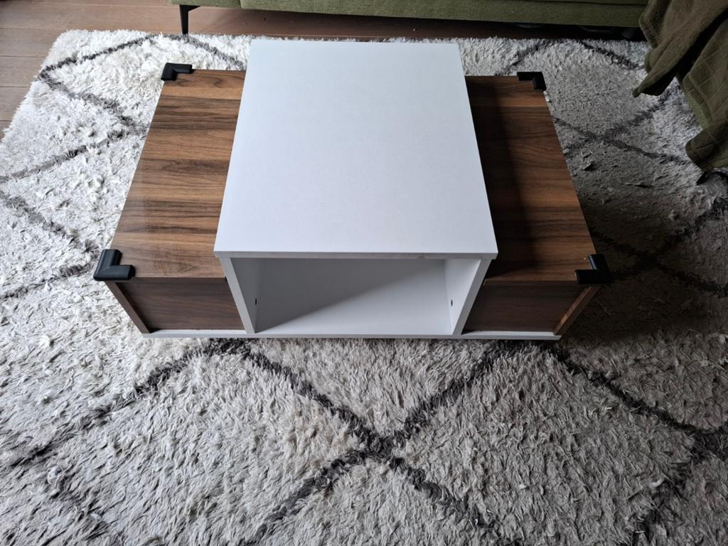 Salontafel met handige opbergvakken, Ophalen, Gebruikt, 50 tot 100 cm, Modern, Functioneel