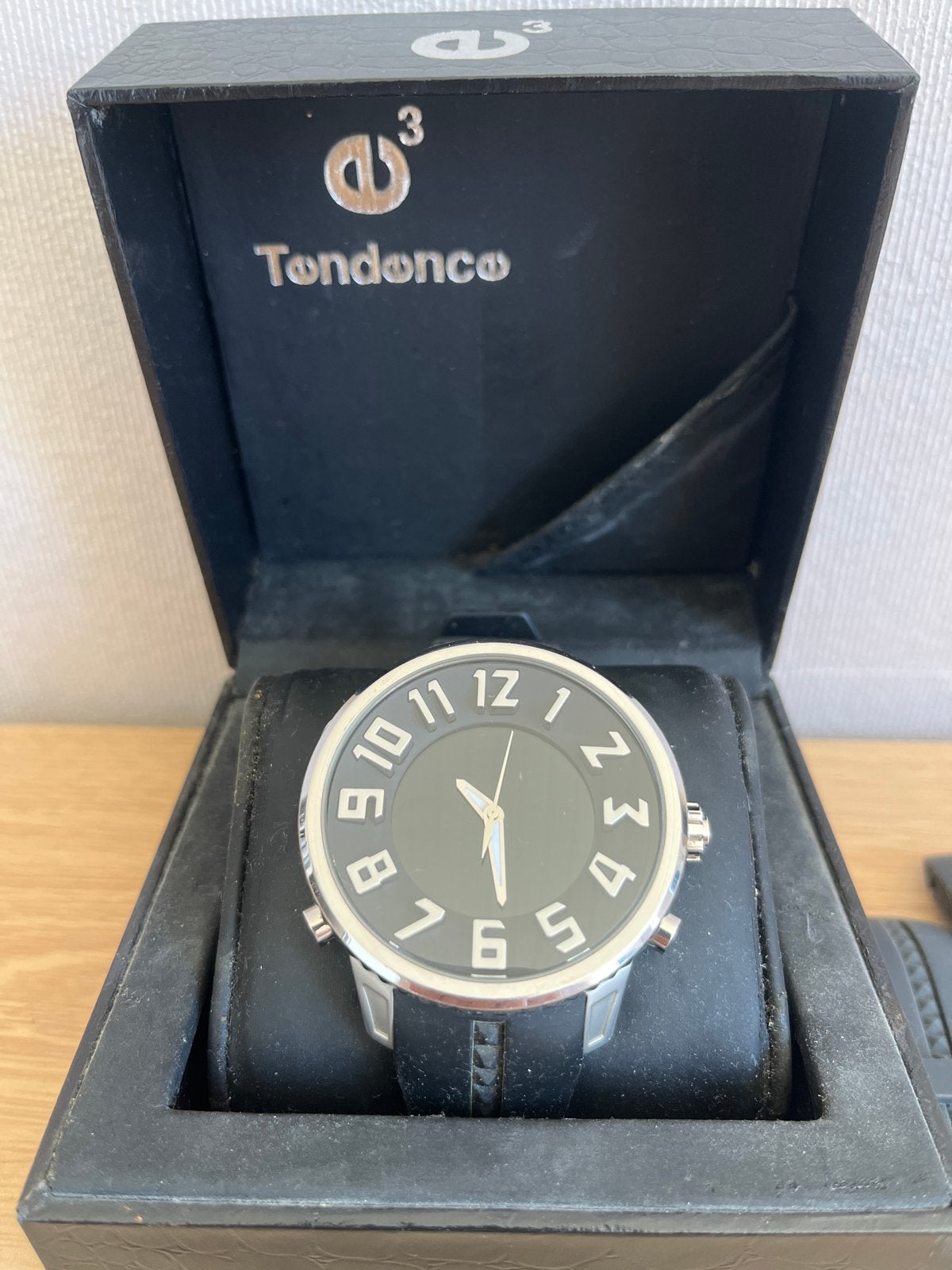 Tendence Gulliver Diver Horloge - Zwart met extra bandje, Gebruikt, Staal, Polshorloge, Kunststof
