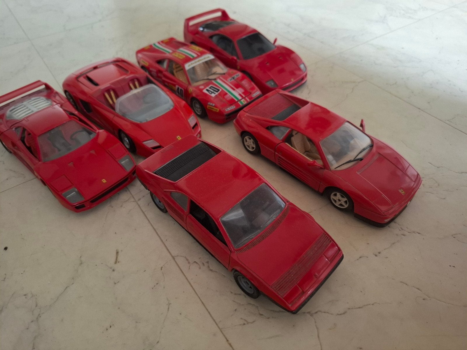 6 ferrari 1/24 auto,s, Ophalen of Verzenden, Auto, Bburago
