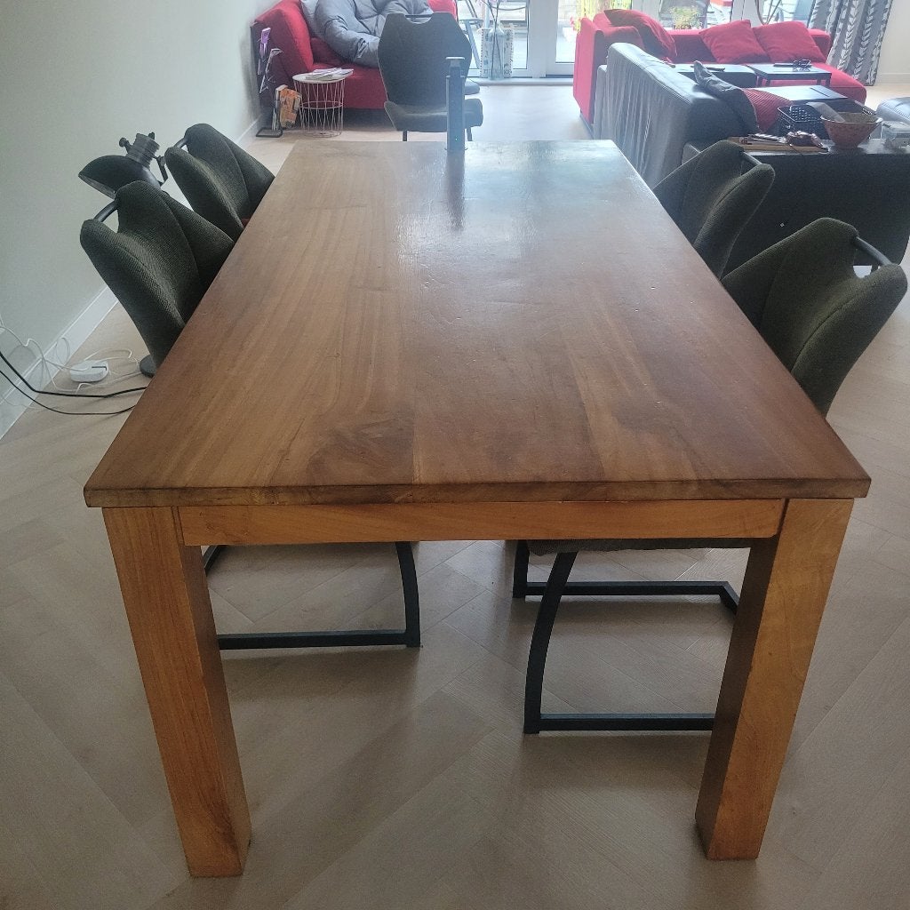 houten tafel, Ophalen, Gebruikt, 50 tot 100 cm, Vijf personen of meer