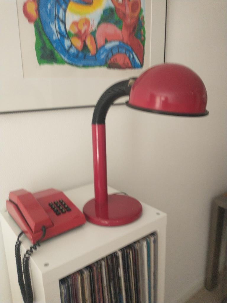 Rode Bureau Lamp Jaren 70 Bieden, Ophalen, Huis en Inrichting