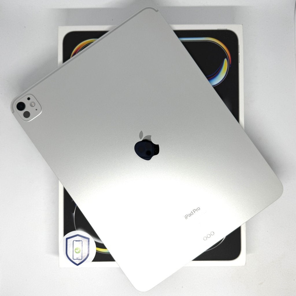iPad Pro 13 inch M4 256GB zilver /krasvrij /90% batt /garant, Apple, Zo goed als nieuw, Support@apple.com, Apple Park Way, Cupertino, California
