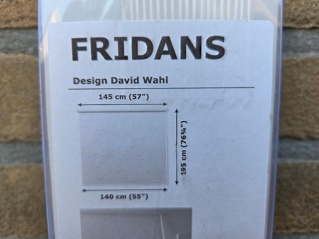 IKEA FRIDANS rolgordijn 140x195 cm, wit, nieuw in verpakking, Ophalen, Wit, Nieuw, 150 tot 200 cm