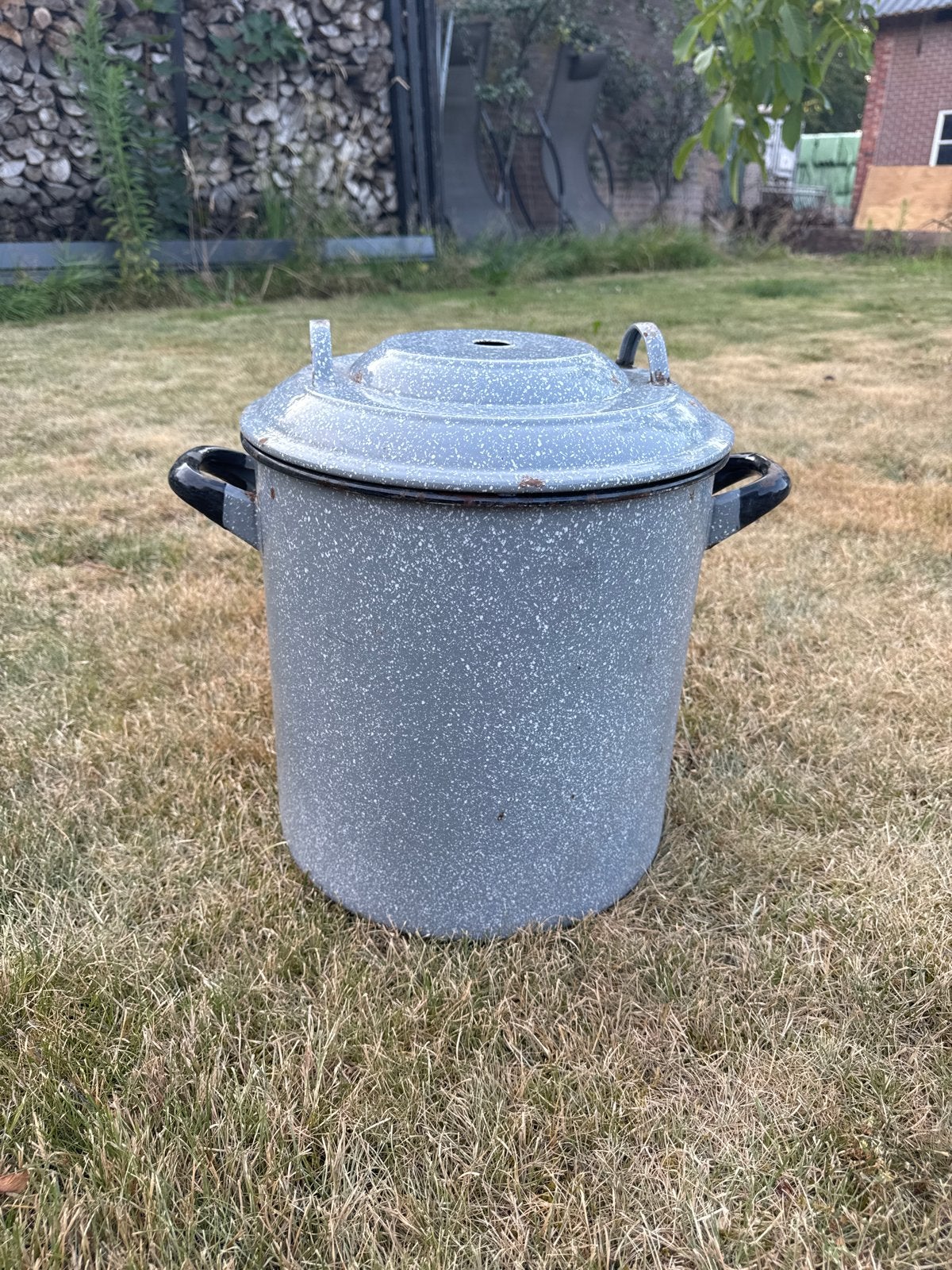 Vintage Emaille Weckketel / Inmaakketel met Deksel, Ophalen