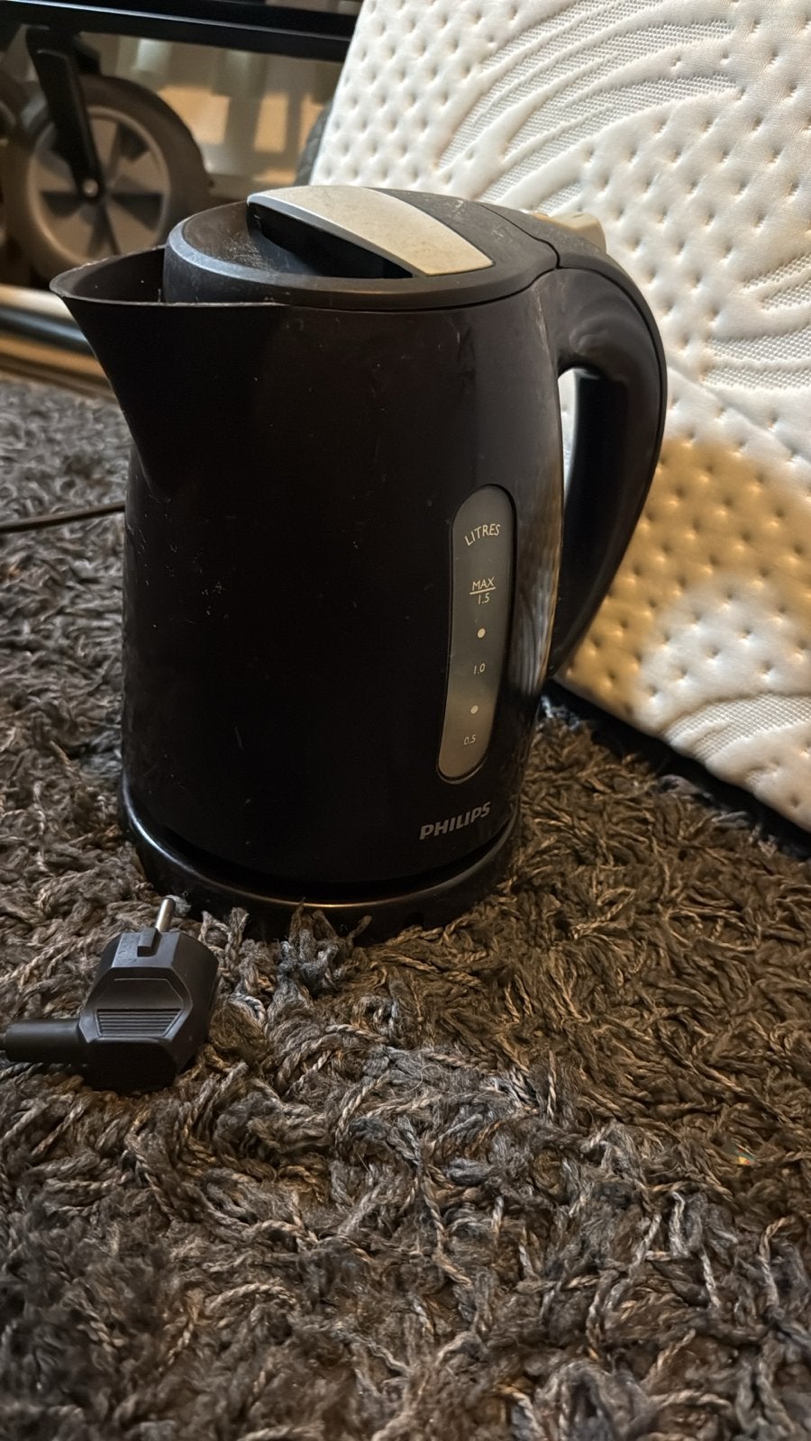 Philips Waterkoker - Zwart - 1.5 Liter, 1 tot 2 liter, Ophalen of Verzenden, Gebruikt
