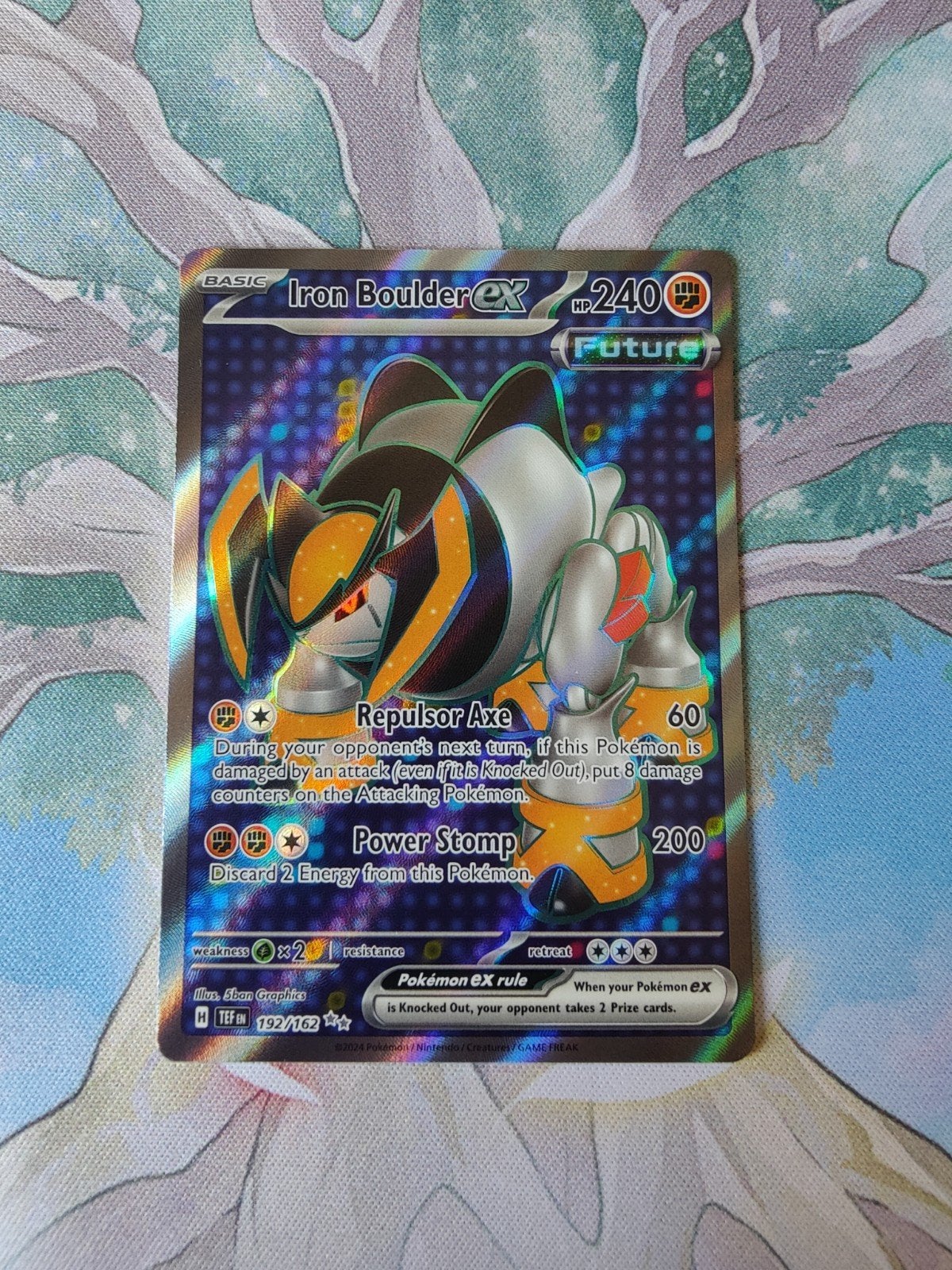 Pokemon temporal forces iron boulder ex full art 192/162, Ophalen of Verzenden, Nieuw, Losse kaart, Foil