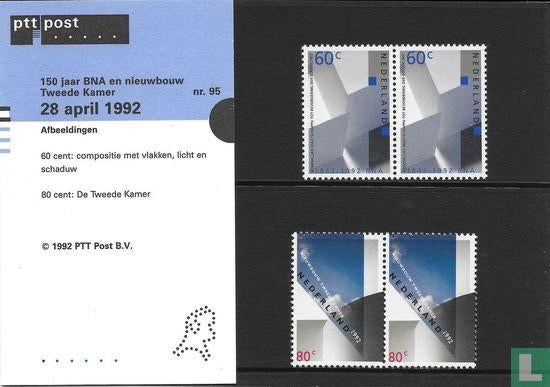 Postzegelmapje 95 BNA, Nieuwbouw Tweede kamer 1992 NL, Ophalen of Verzenden