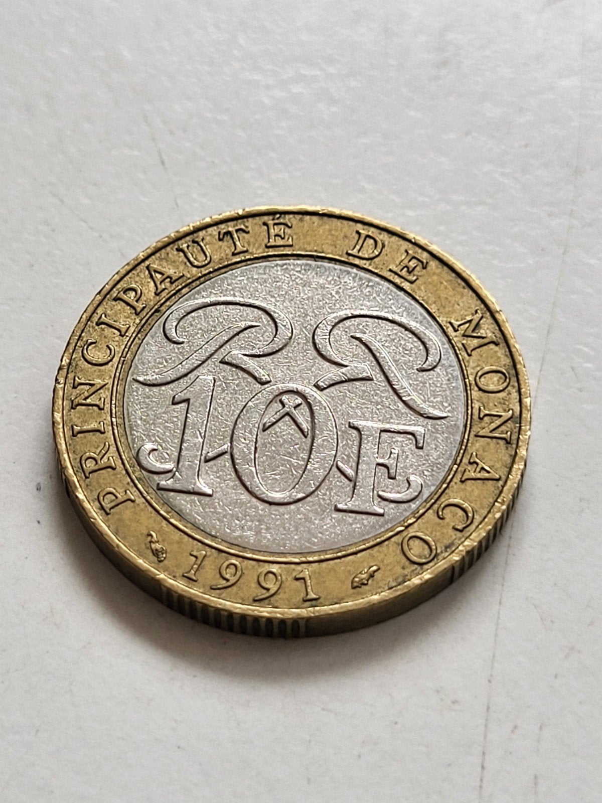 Zeldzame 10 Francs munt Monaco 1991, Ophalen of Verzenden, Overige landen, Losse munt