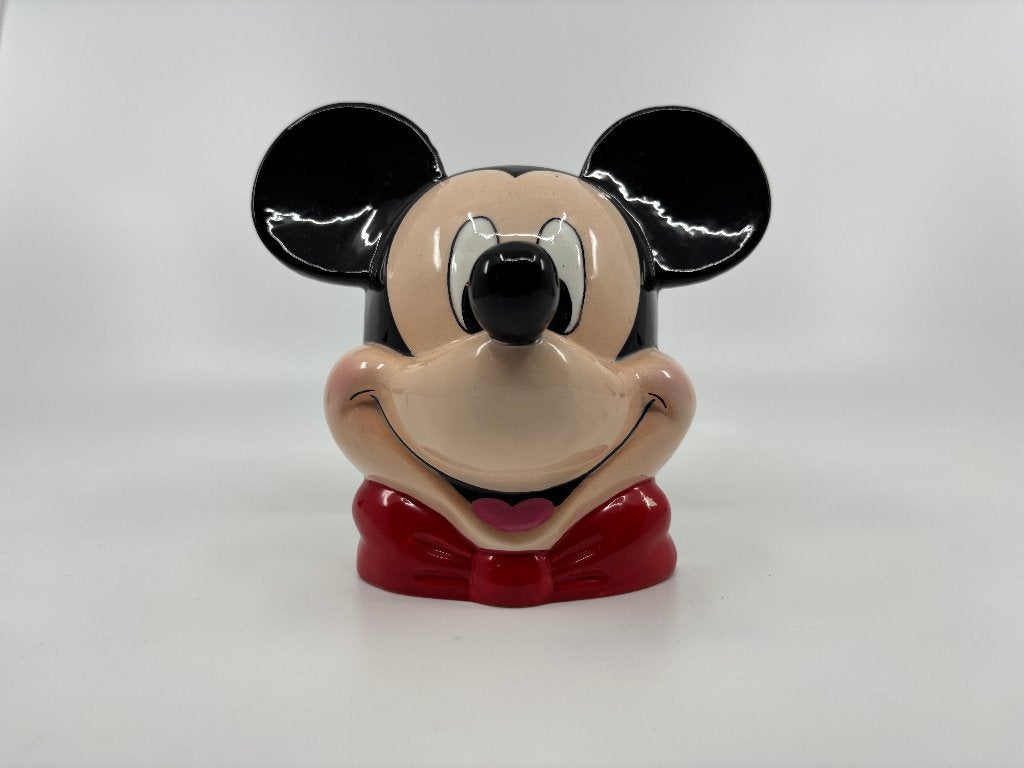 Mickey Mouse muziekdoos – porseleinen Mickey-hoofd (Disney), Ophalen of Verzenden, Mickey Mouse, Zo goed als nieuw, Beeldje of Figuurtje