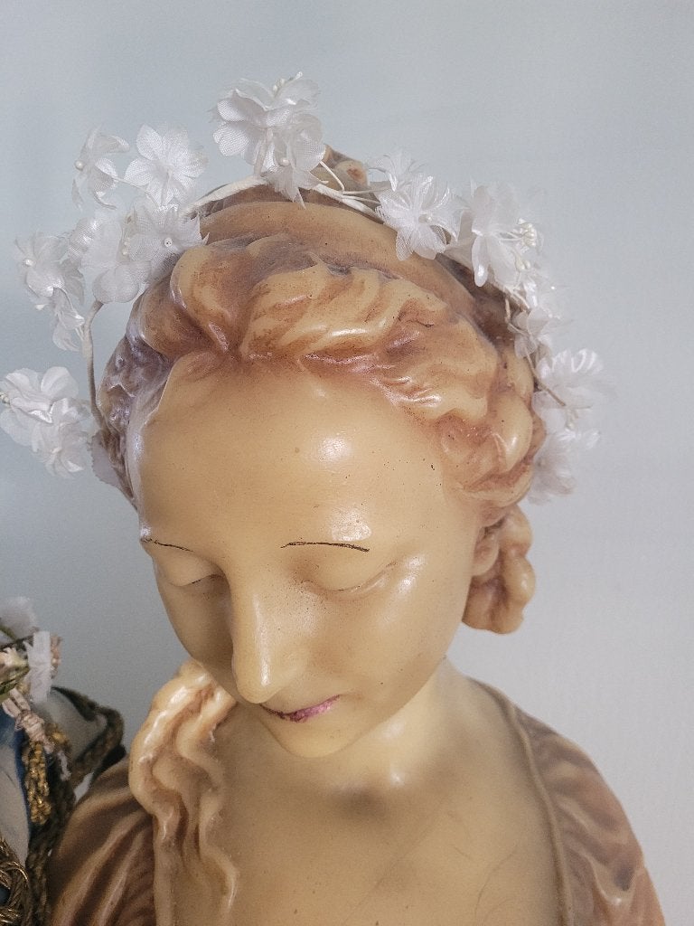Vintage stoffen bruidskroontje, Ophalen of Verzenden