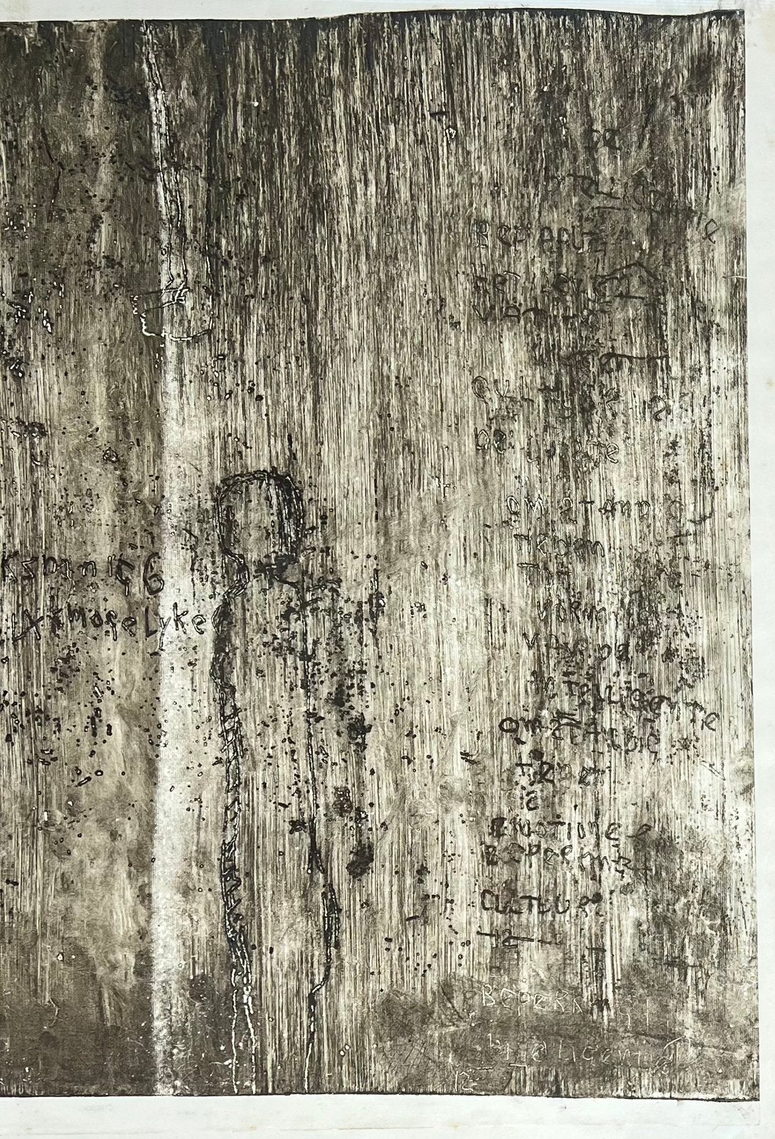 Anton Heyboer; grote ets uit 1970 ‘In wezen wit’ voor 950,=, Antiek en Kunst, Ophalen