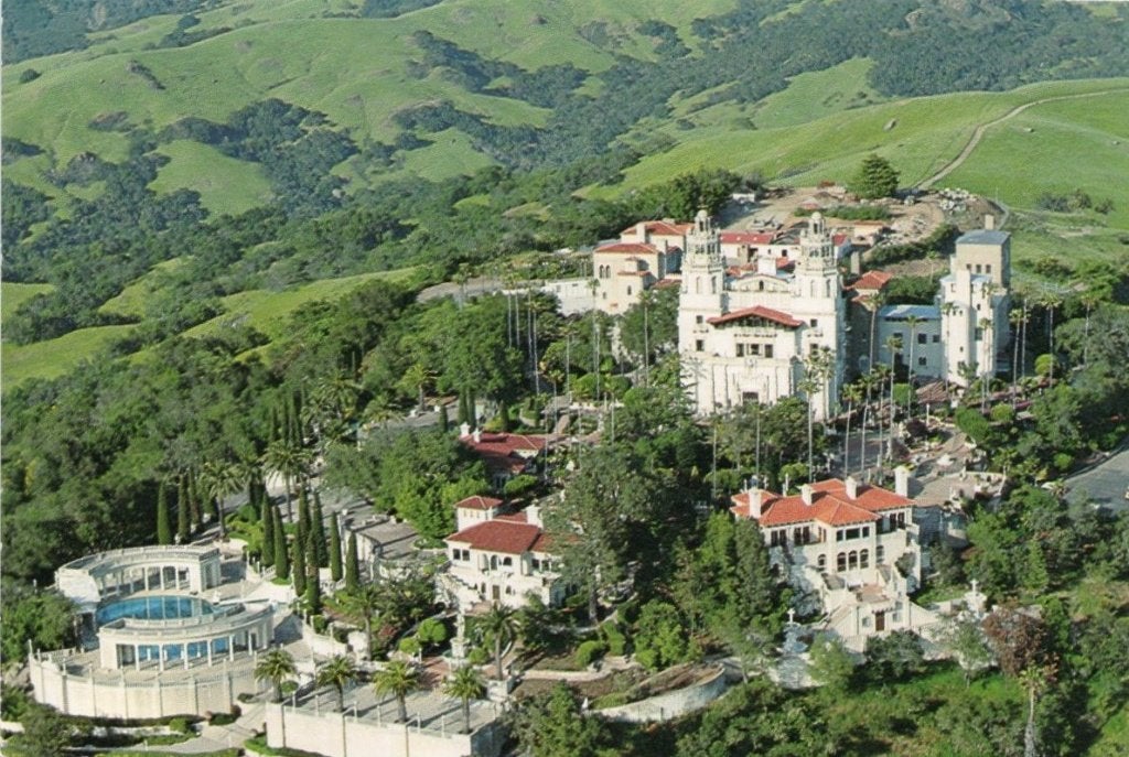 2 Ansichtkaarten Hearst Castle San Simeon Californië  1988., Ophalen of Verzenden, 1980 tot heden, Ongelopen, Buiten Europa