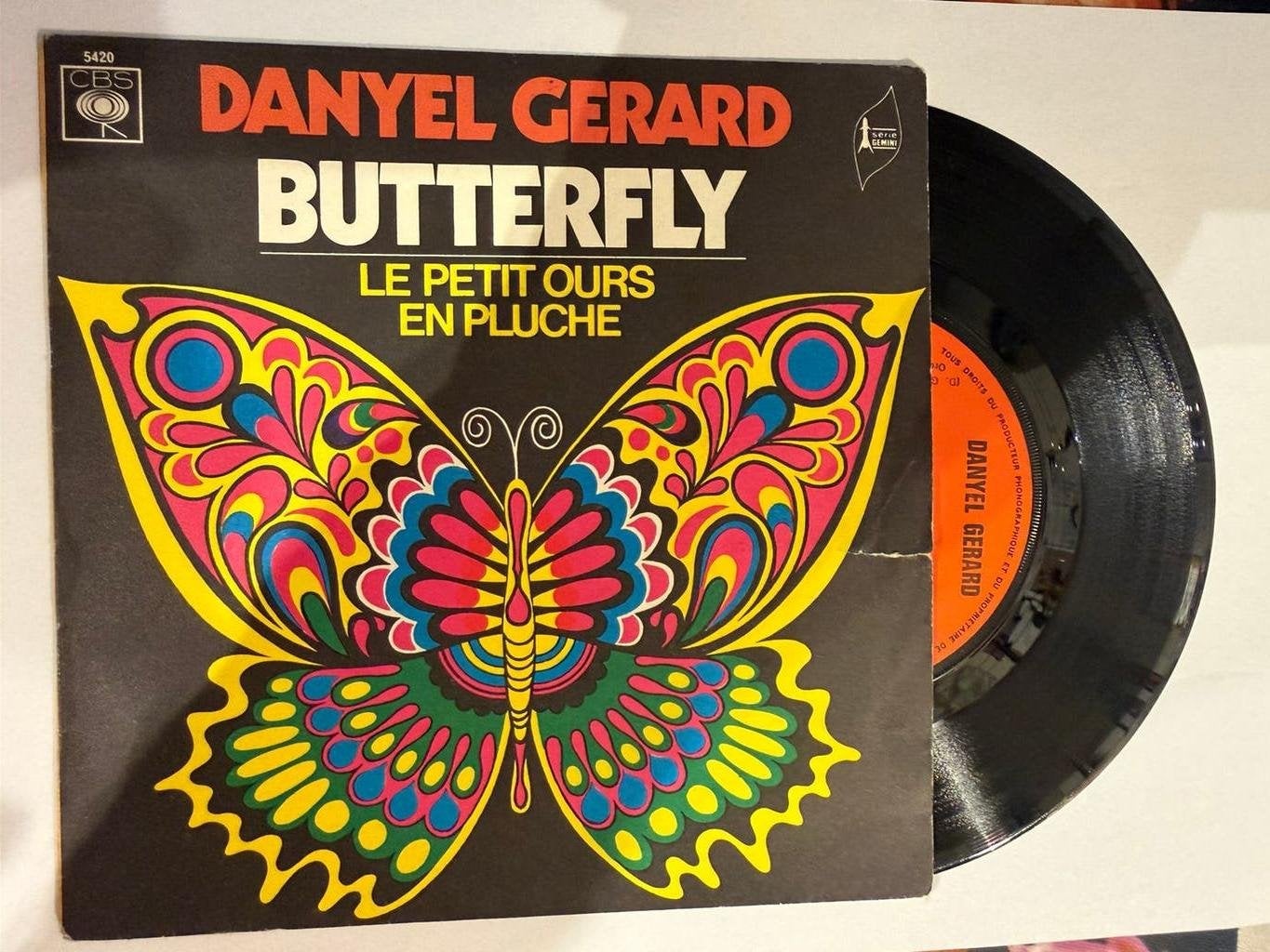 Danyel GERARD - Butterfly (7 inch Vinyl), Gebruikt, Verzenden, Overige genres, Overige typen