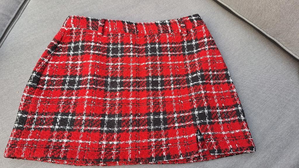 Rood geruite rok seven sisters maat s, Ophalen of Verzenden, Maat 36 (S), Gedragen, Boven de knie
