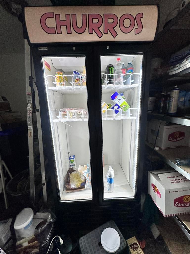 Professionele dubbele koelkast / display koelkast, Zakelijke goederen, Horeca | Keukenapparatuur, Ophalen of Verzenden, Koelen en Vriezen