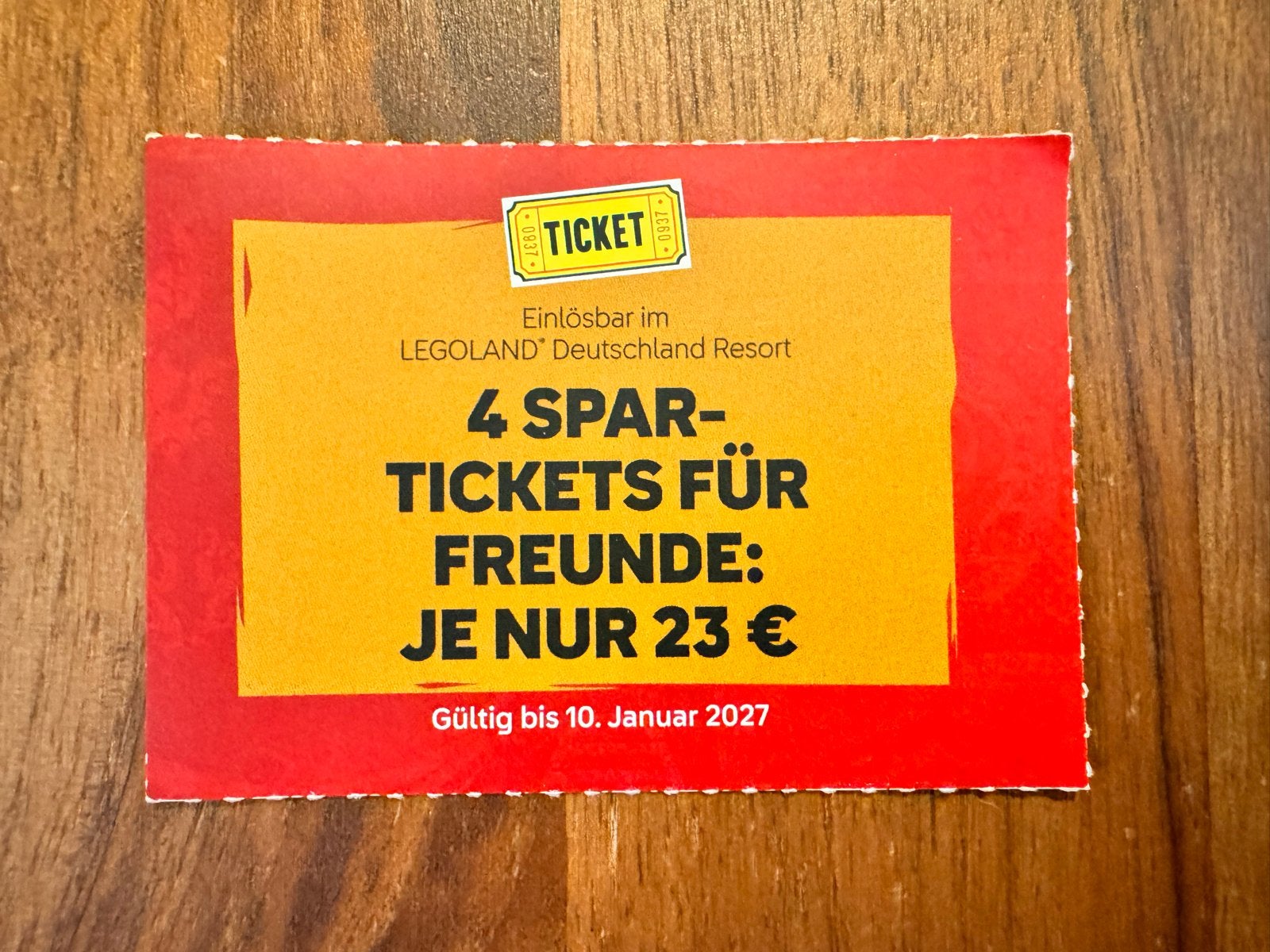 Kortingsbon LEGOLAND DUITSLAND Günzburg tot max 4 personen, Drie personen of meer, Kortingsbon, Pretpark