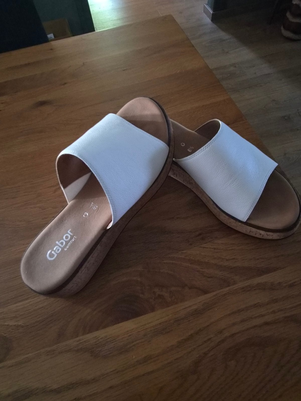 Nieuwe witte damesslippers Gabor maat 42/ 8,5, Verzenden, Nieuw, Wit