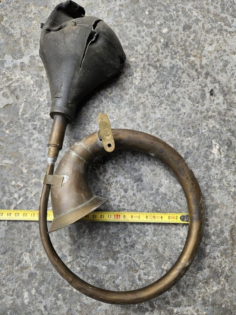 balg claxon toeter koper, Ophalen of Verzenden, Gebruikt, Oldtimer onderdelen