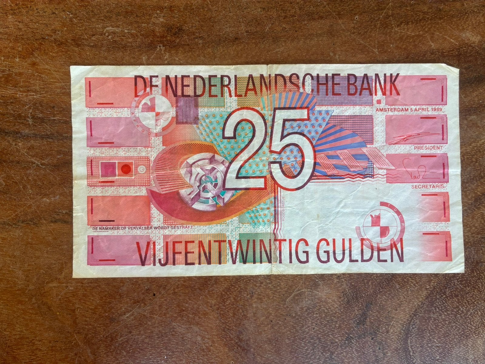 25 gulden biljet, Ophalen of Verzenden, 25 gulden
