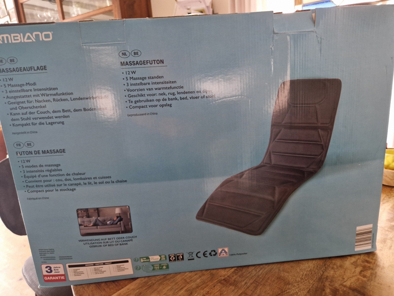 Nieuw Ambiano Massage mat voor liggend of op een stoel huis, Ophalen of Verzenden