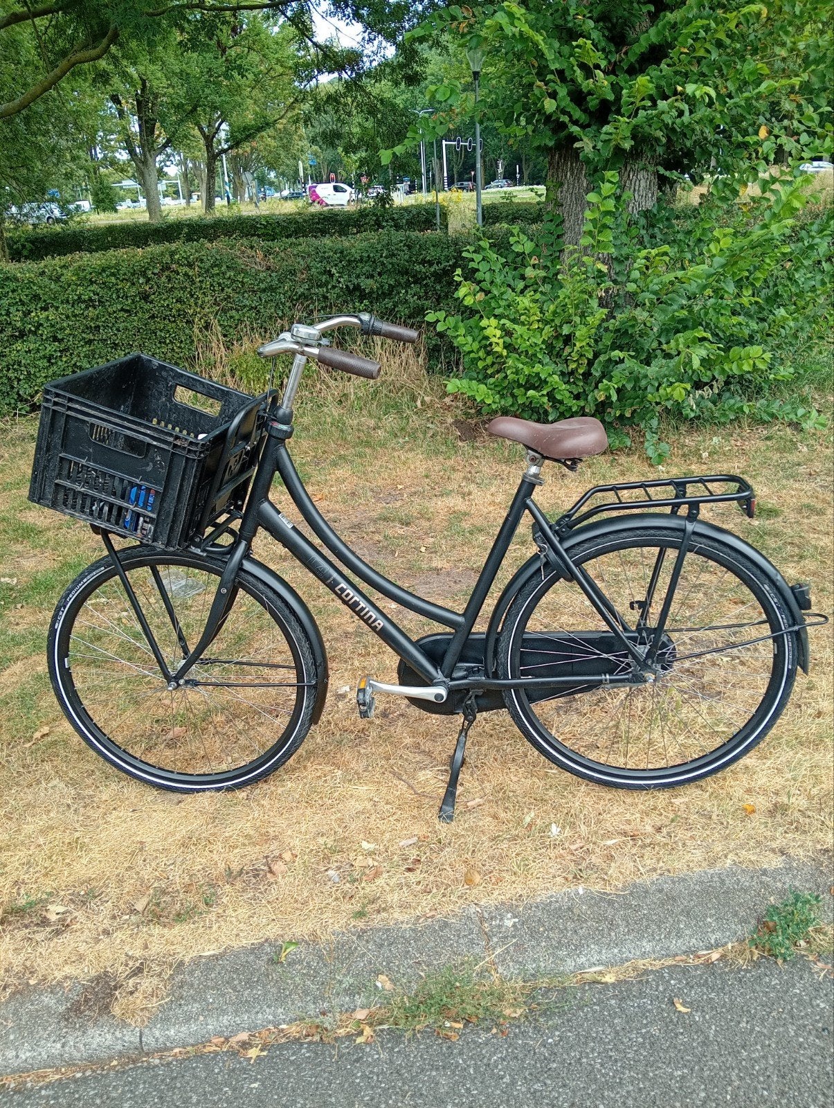 Cortina u4 matt zwart, Fietsen en Brommers, Fietsen | Dames | Damesfietsen, Versnellingen, 56 cm of meer, Zo goed als nieuw, Ophalen