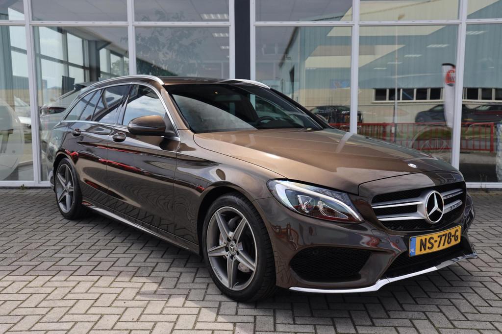 Mercedes C-klasse Estate 180 AMG Sport Edition|Navi|Cruise c, Auto's, Automaat, Achterwielaandrijving, Euro 6, Bruin