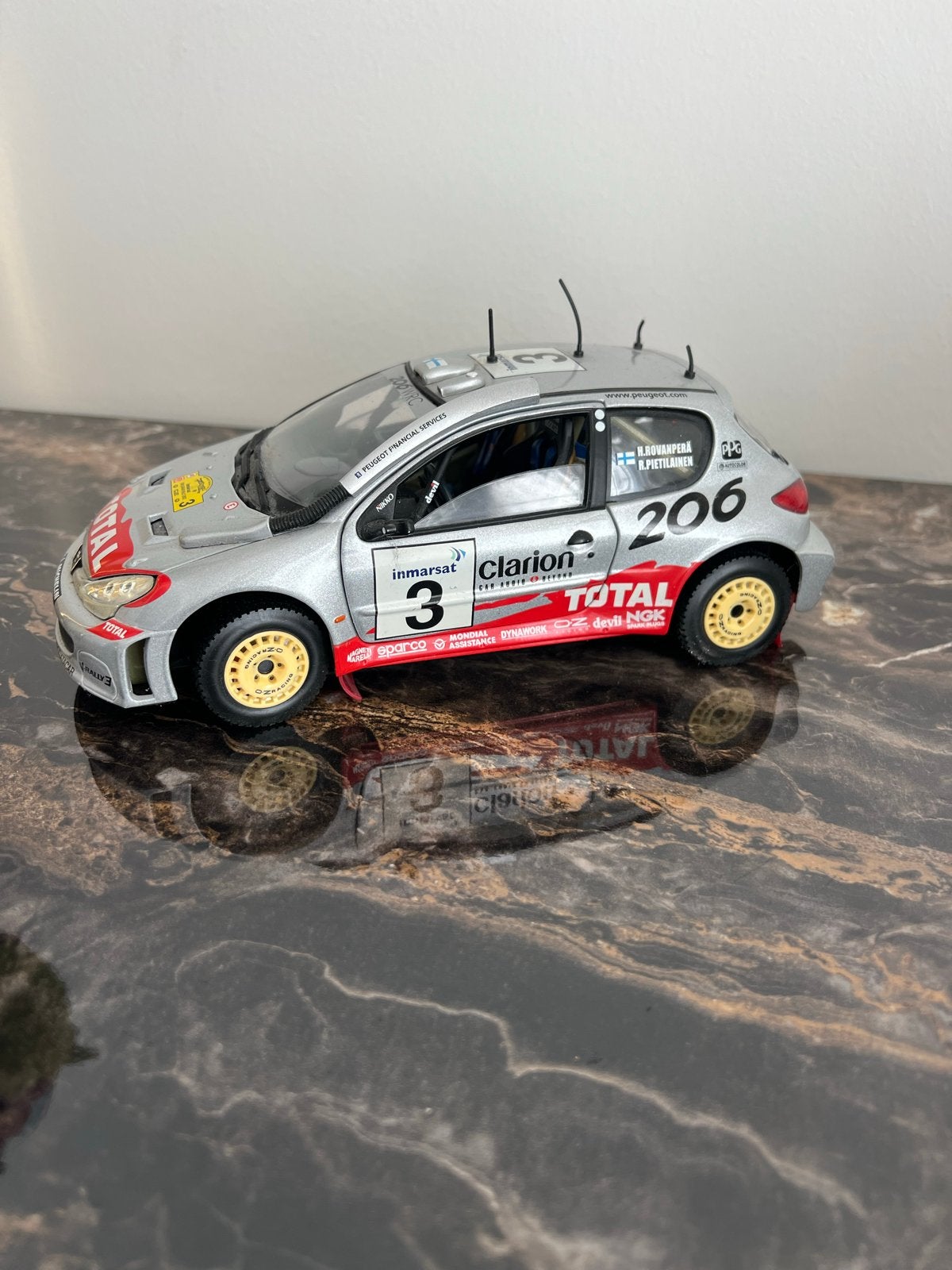 Peugeot 206 model auto 1:18, Ophalen of Verzenden, Gebruikt, Auto, Solido